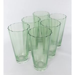 Estelle Colored Glass Sunday High Ball Set - Mint Green